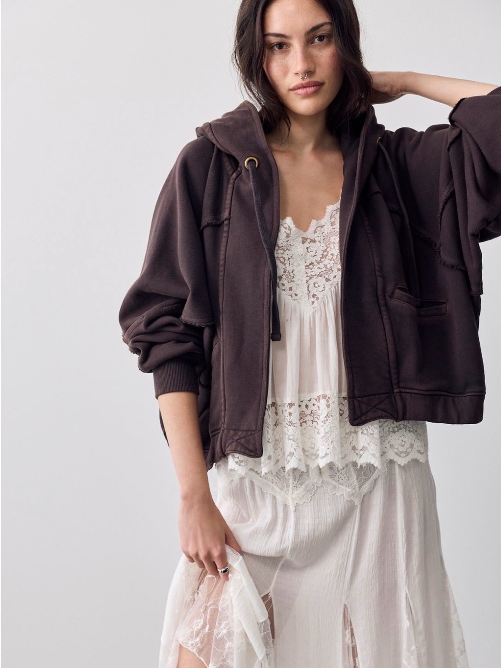 NWT Free People Lena Shrug Style 111776670 FP Black size Small